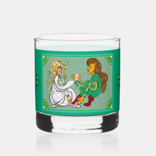 Luck of the Irish Celtic lovers Whiskey Glass