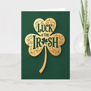 Luck Of The Irish Clover Card