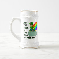 Luck of the Irish custom St Patrick's Beer Mug