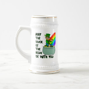 Luck of the Irish custom St Patrick's Beer Mug
