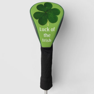 Luck of the Irish Green Clover  Golf Head Cover