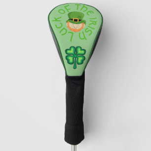 Luck of the Irish Leprechaun and shamrock Golf Head Cover