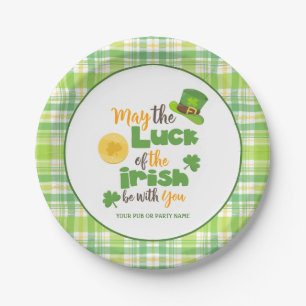 Luck of the Irish Plaid St Patrick's Day Paper Plate