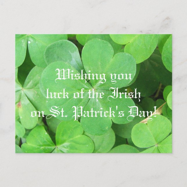 Luck Of The Irish Postcard (Front)