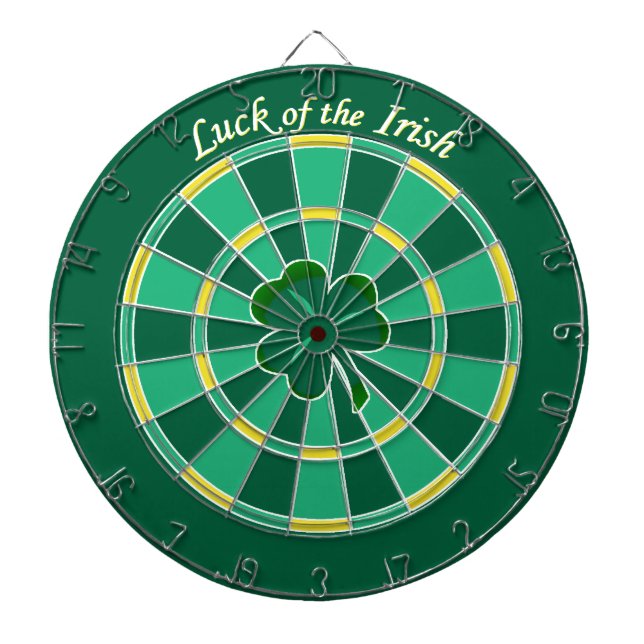 Luck of the Irish Shamrock Dartboard (Front)