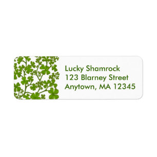 Luck of the Irish Shamrock Label