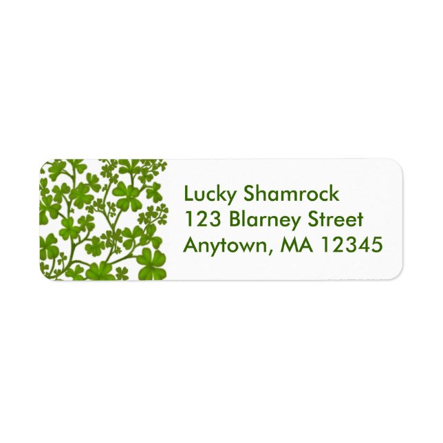 Luck of the Irish Shamrock Label (Front)