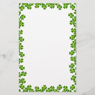 Luck of the Irish Shamrock Stationery