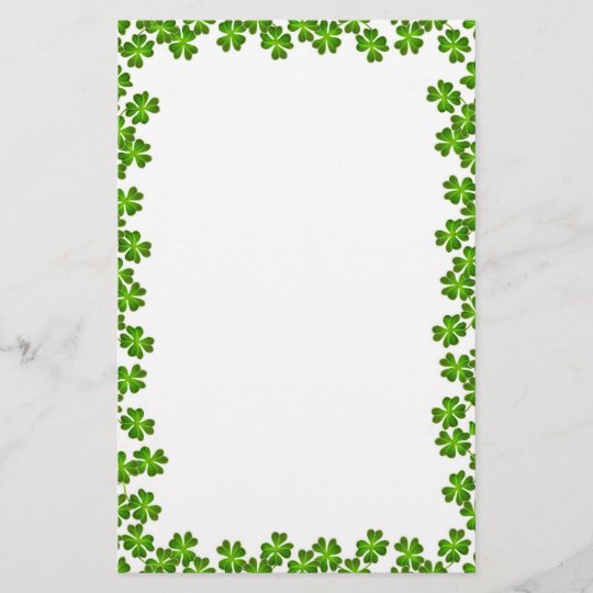 Luck of the Irish Shamrock Stationery Zazzle