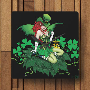 Luck of the Irish Square Wall Clock