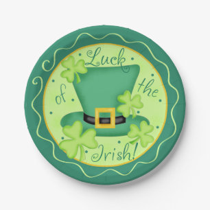 Luck of the Irish St. Patrick's Day Celebration Paper Plate