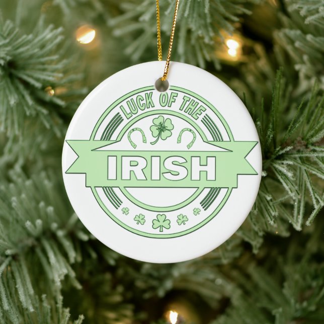 Luck of the Irish St Patrick's day     Ceramic Ornament (Tree)