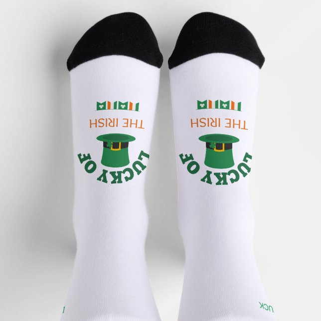 Luck of the irish, st Patrick's day Socks (Top)