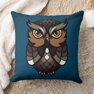Luck Owl Throw Pillow