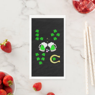 Luck Shamrock Dublin Day Horseshoe Irish Napkin