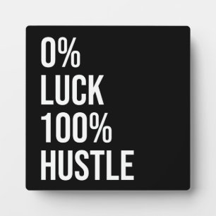 Luck vs Hustle, Gym, Hustle, Success, Motivational Plaque