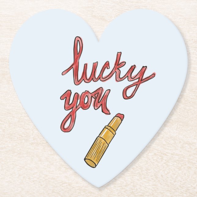 Luck you. Vegas Bachelorette Coasters  (Front)