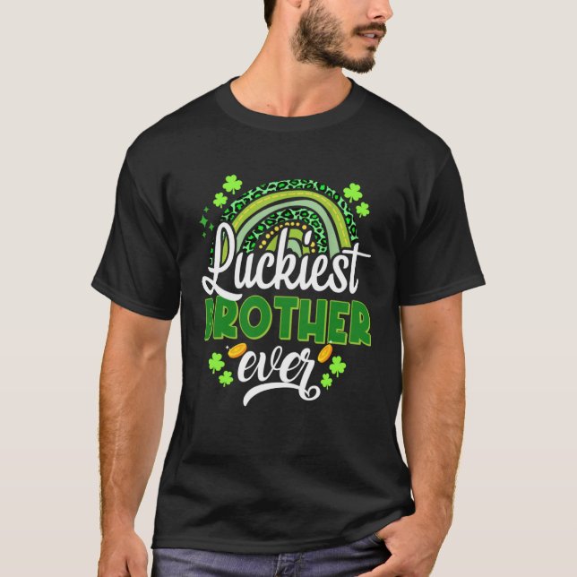 Luckiest Brother Ever St Patricks Day Cute Men T-Shirt (Front)