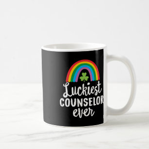 Luckiest Counsellor Ever St Patrick Day Shamrocks Coffee Mug