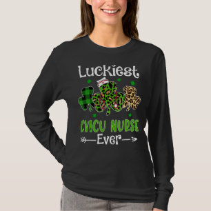 Luckiest Cvicu Nurse Ever Patricks Day Shamrock Le T-Shirt