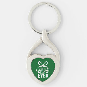 Luckiest Day Ever St Patricks Day Irish Lucky Keychain