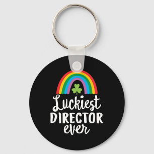 Luckiest Director Ever St Patrick Day Shamrocks Keychain