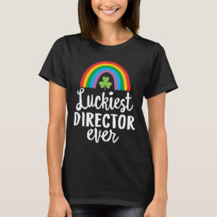 Luckiest Director Ever St Patrick Day Shamrocks  T-Shirt