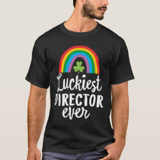 Luckiest Director Ever St Patrick Day Shamrocks  T-Shirt
