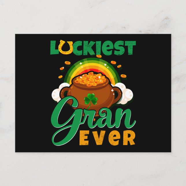 Luckiest Gran Ever St Patricks Day Postcard (Front)