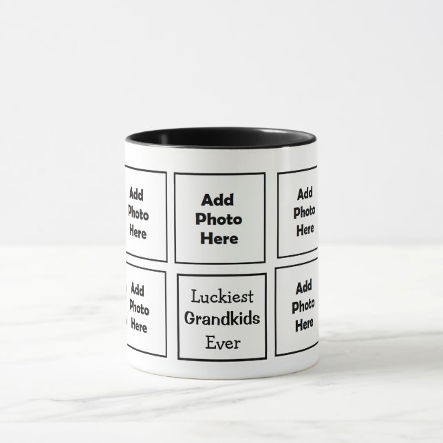 Luckiest Grandkids Ever Grandma or Grandpa Photo Mug (Center)