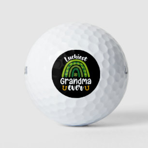 Luckiest Grandma Ever Family St Patrick's Day Golf Balls