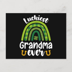 Luckiest Grandma Ever Family St Patrick's Day Postcard