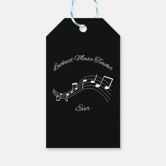 Luckiest Music Teacher Ever  Gift Tags (Front)