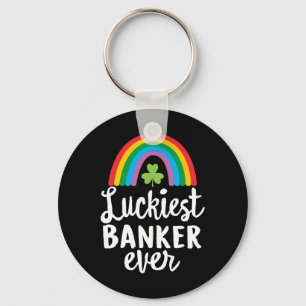 Luckiest Nker Ever St Patrick Day Shamrocks Keychain