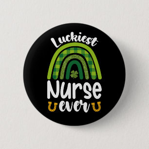 Luckiest Nurse Ever St Patrick's Day 2 Inch Round Button