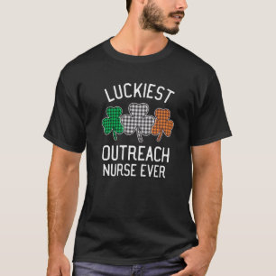 Luckiest Outreach Nurse Ever St Patrick's Day Plai T-Shirt