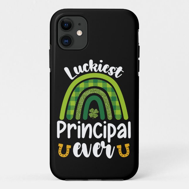 Luckiest Principal Ever School St Patrick's Day Case-Mate iPhone Case (Back)