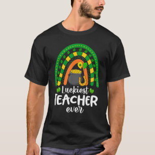 Luckiest Teacher Ever Rainbow St Patricks Day 1 T-Shirt