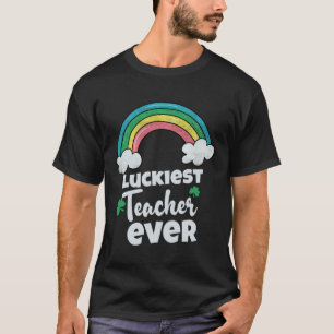 Luckiest Teacher Ever Shamrock Educator School T-Shirt