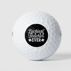 Luckiest Teacher Ever Teaching St Patrick's Day Golf Balls