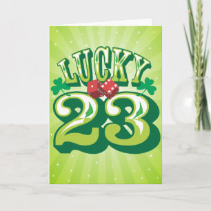 Lucky 23 Birthday Card
