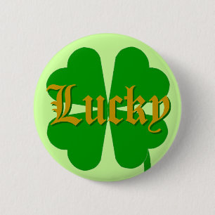 Lucky 2 Inch Round Button