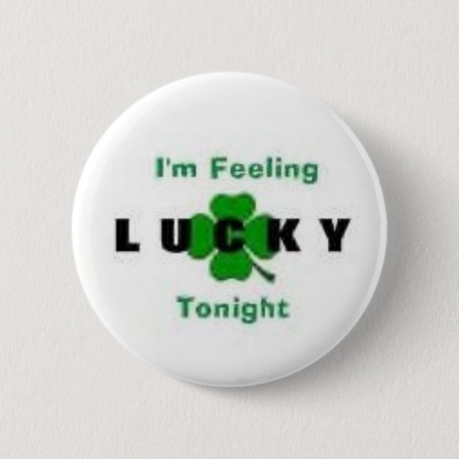Lucky 2 Inch Round Button (Front)