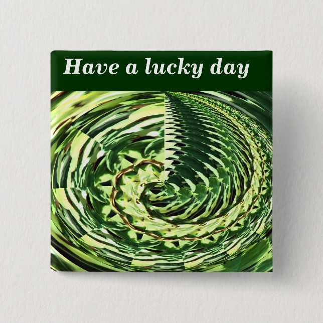 Lucky_ 2 Inch Square Button (Front)