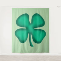 Lucky 4 feuilles irlandais Clover tapisserie verte