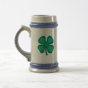 Lucky 4 Leaf Irish Clover beer stein