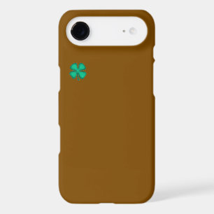 Lucky 4 Leaf Irish Clover brown iPhone 17 Air case