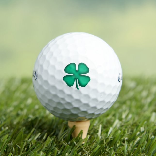 Lucky 4 Leaf Irish Clover Callaway Soft golf balls (Insitu Tee)