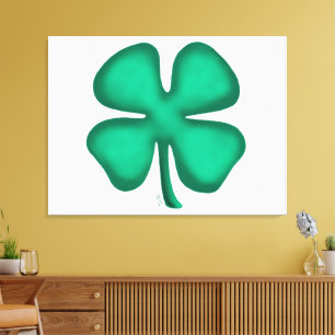Lucky 4 Leaf Irish Clover canvas print