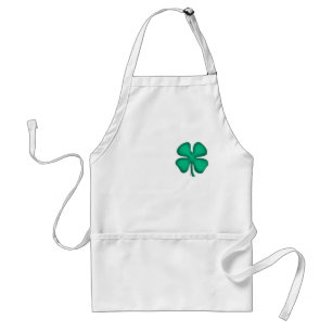 Lucky 4 Leaf Irish Clover chef apron
